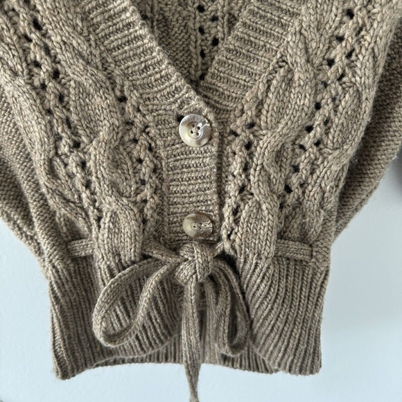 Aeropostale Brown Cable Knit Cardigan - Picture 9 of 9